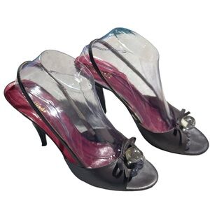 Vintage Women’s Kate‎ Spade Dusty Orchid Open Toe Slingback Dress Heels Shoes